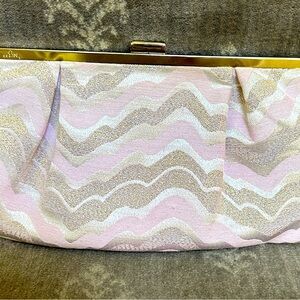 Lilly Pulitzer Jacquard Clutch with detachable gold strap